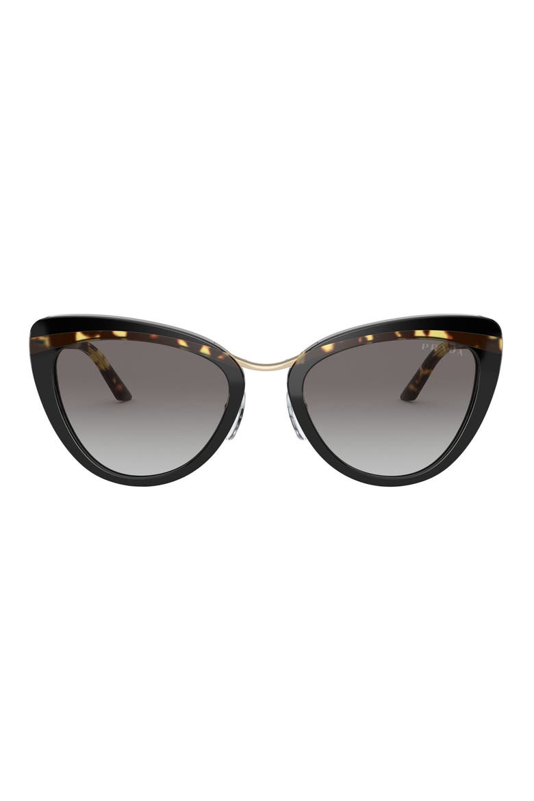55mm Gradient Cat Eye Sunglasses, Main, color, BLACK BROWN