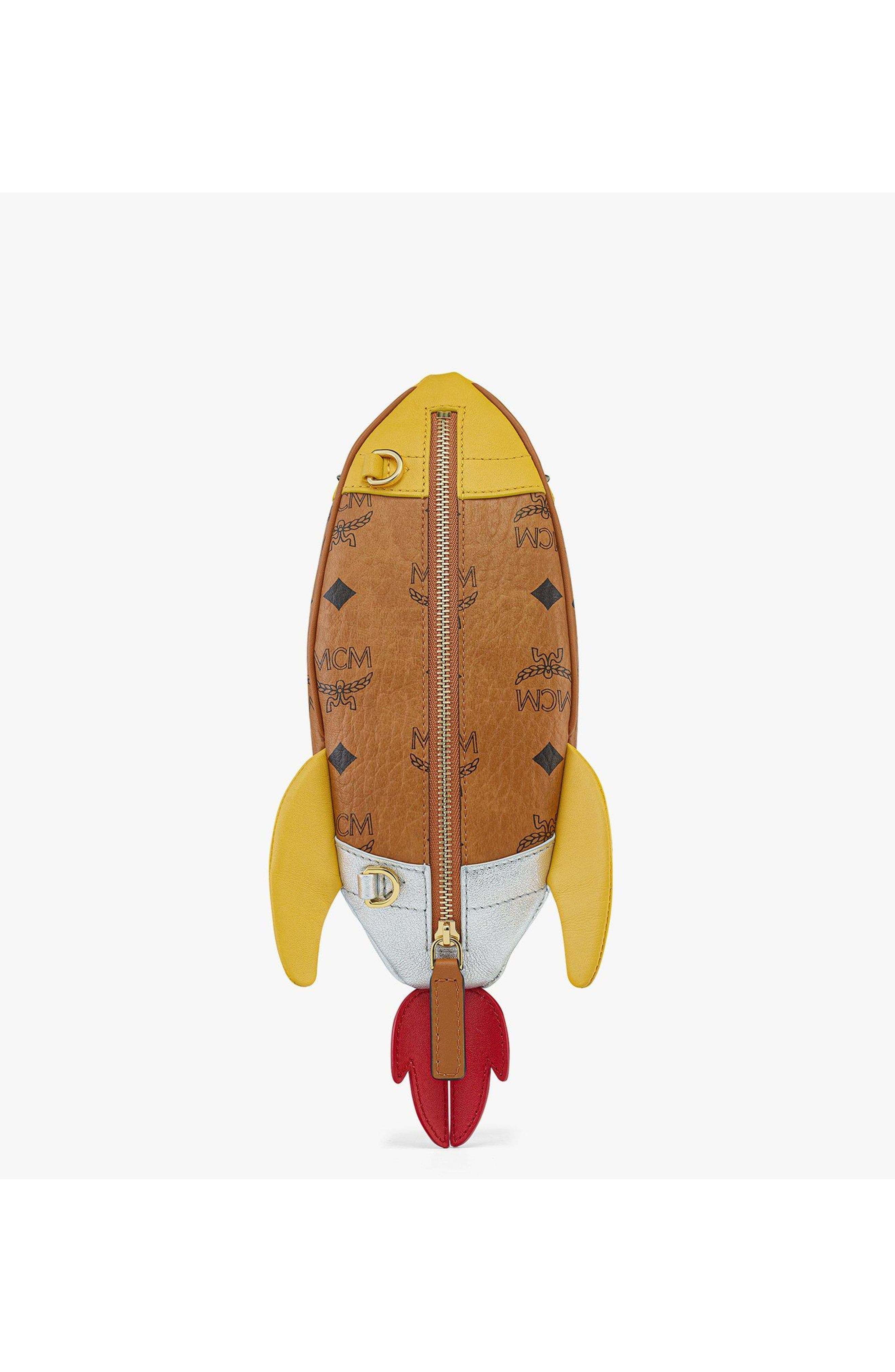 MCM Aren Rocket Crossbody in Visetos, Alternate, color, Brown