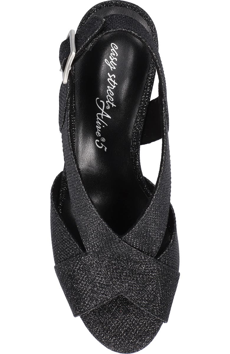 EASY STREET Christy Sandal, Alternate, color, Black Glitter