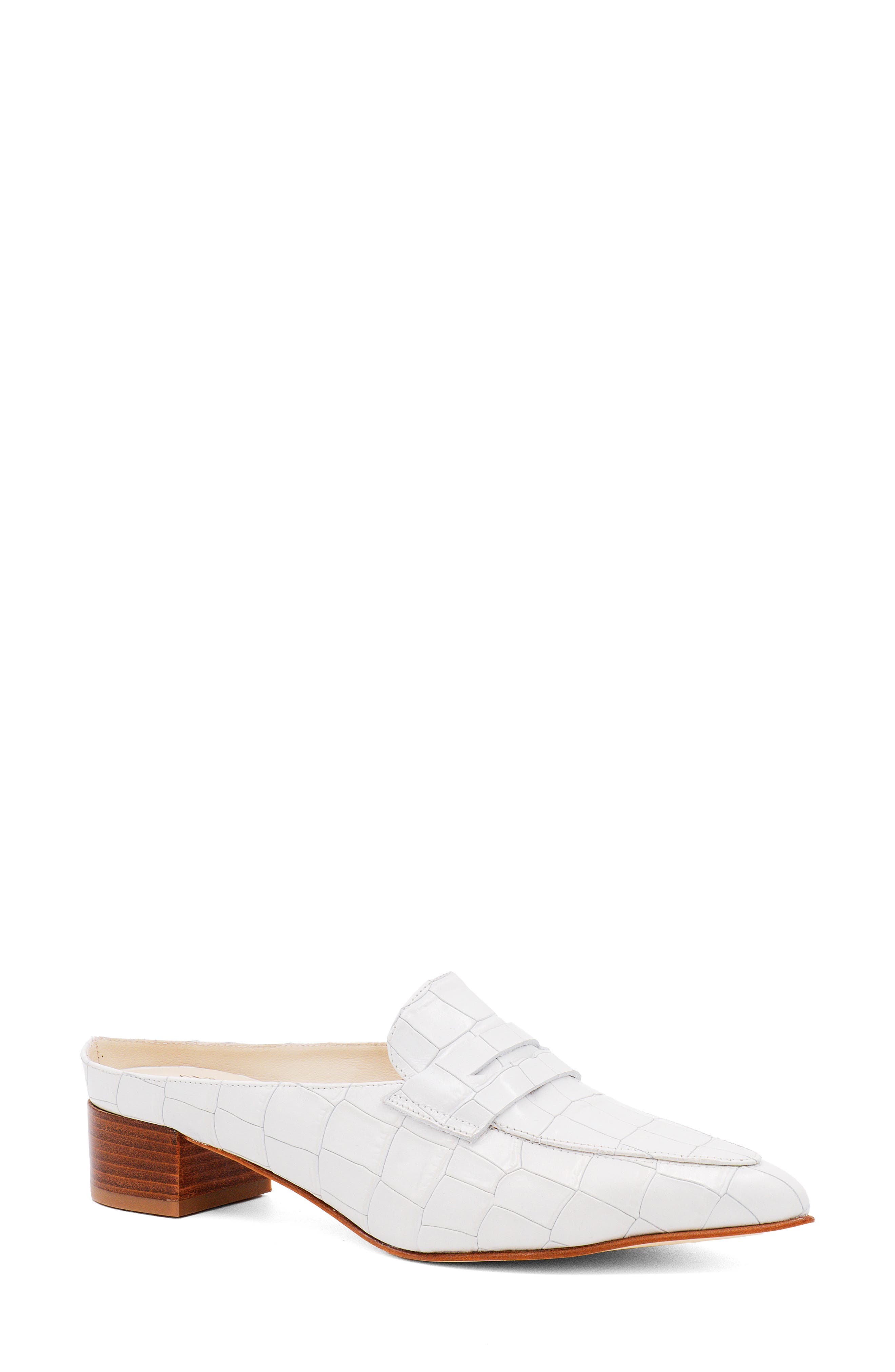 Amalfi by Rangoni Adepto Croc Embossed Mule, Main, color, Gesso Cocco Bengali