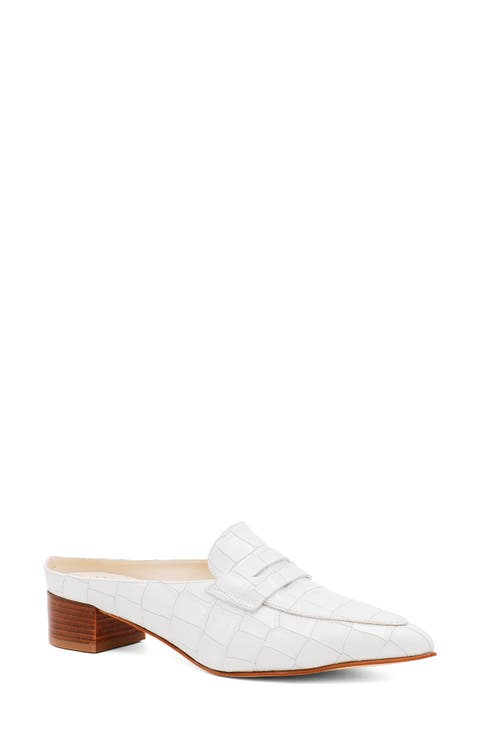 Adepto Croc Embossed Mule (Women)