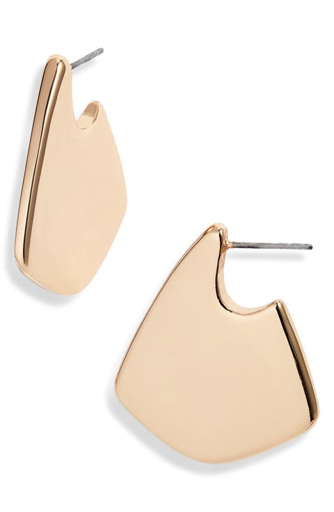 Rounded Triangular Drop Earrings