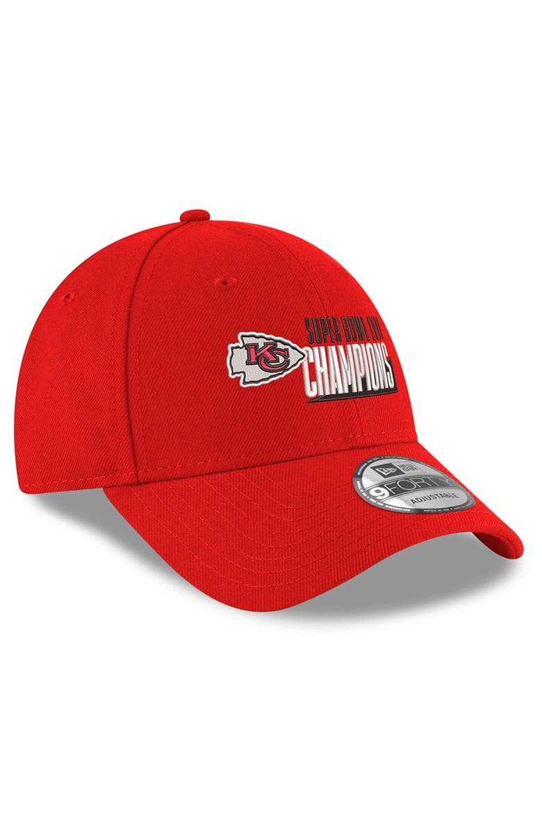 New Era Men's New Era  Red Kansas City Chiefs Super Bowl LVII Champions Slice 9FORTY Adjustable Hat, Alternate, color, 