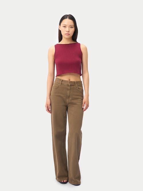 Gobi Mongolian Cashmere Cashmere Crop Top In Pink
