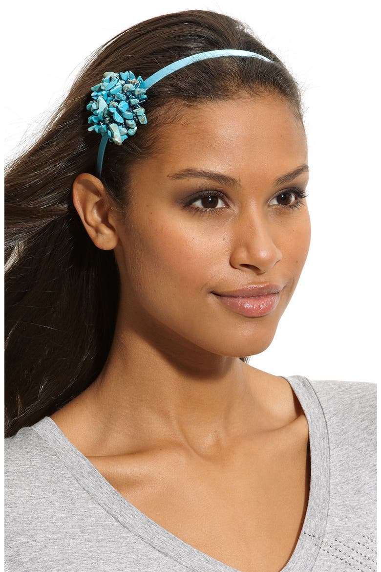 'Rocken' Headband, Main, color, TURQUOISE