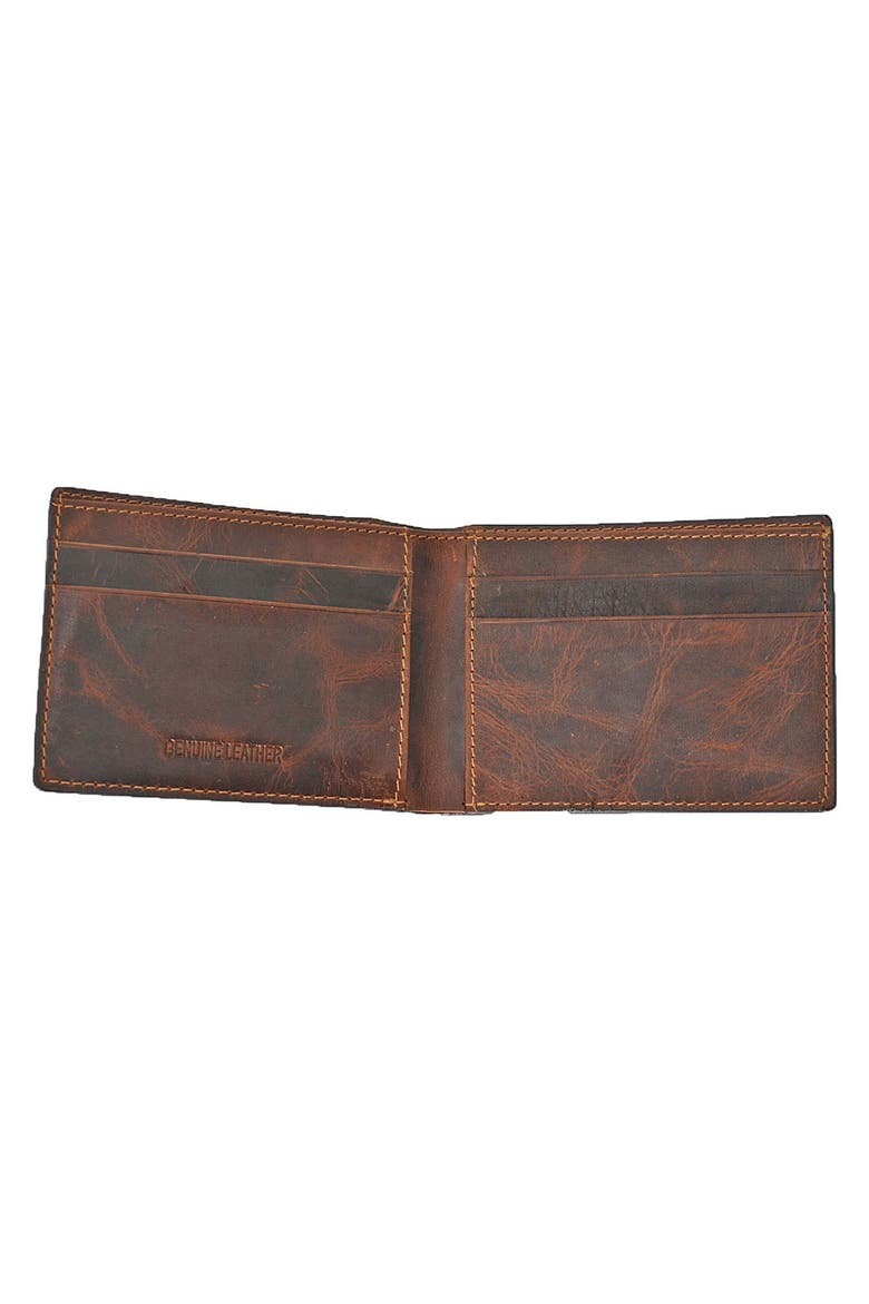 Slim Leather Bifold Wallet, Alternate, color, COGNAC