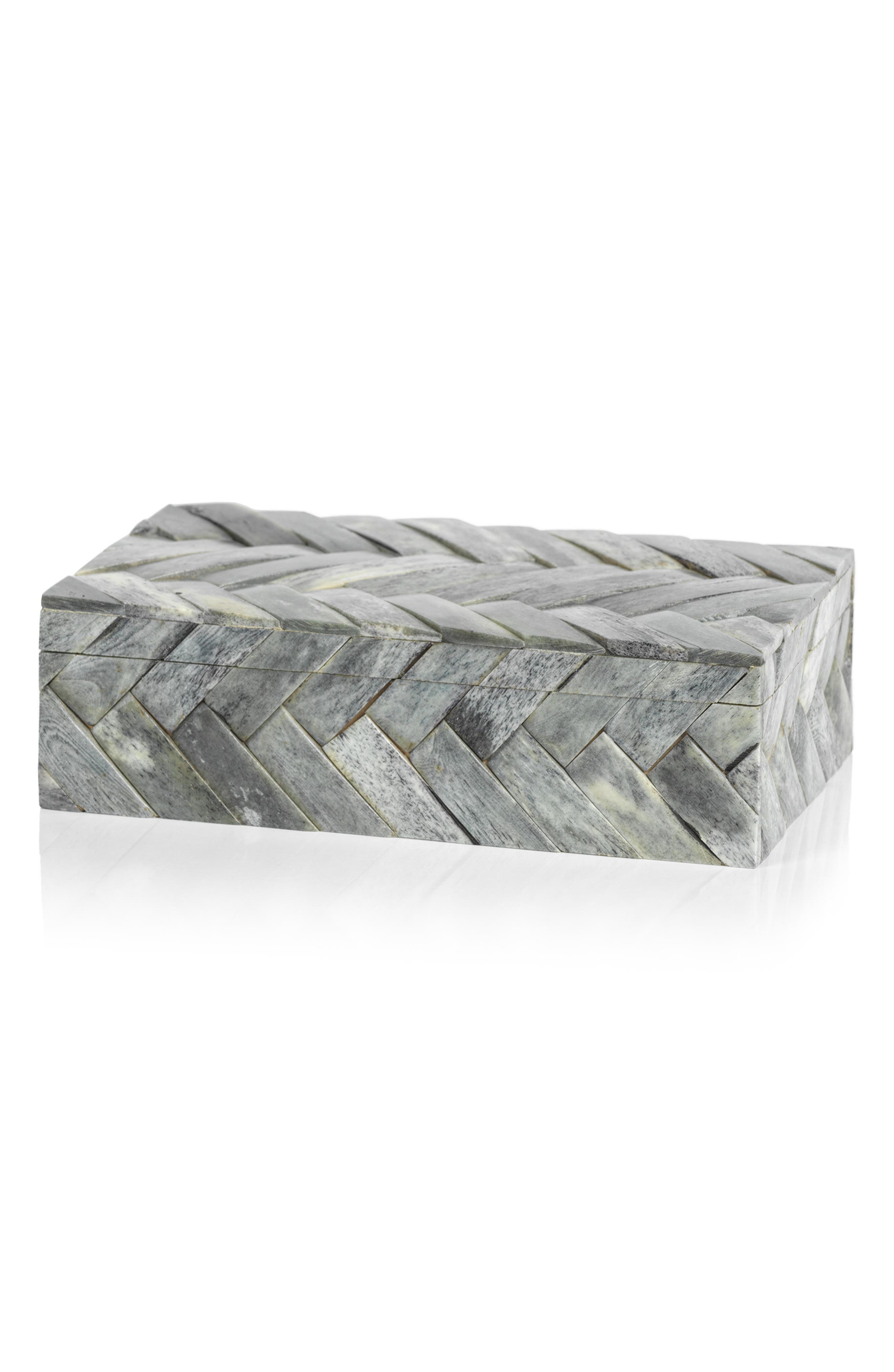 Zodax Bengkulu Herringbone Bone Decorative Box