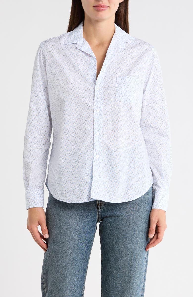 Frank & Eileen Relaxed Button-Up Shirt, Main, color, Blue Flamingos