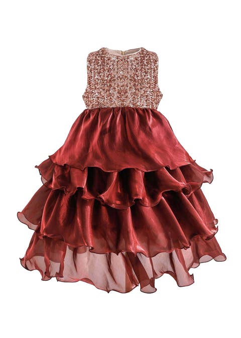 Tiered Satin Party Dress (Toddler, Little Kid & Big Kid)