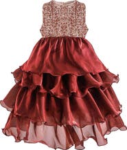 Tulleen Tiered Satin Party Dress