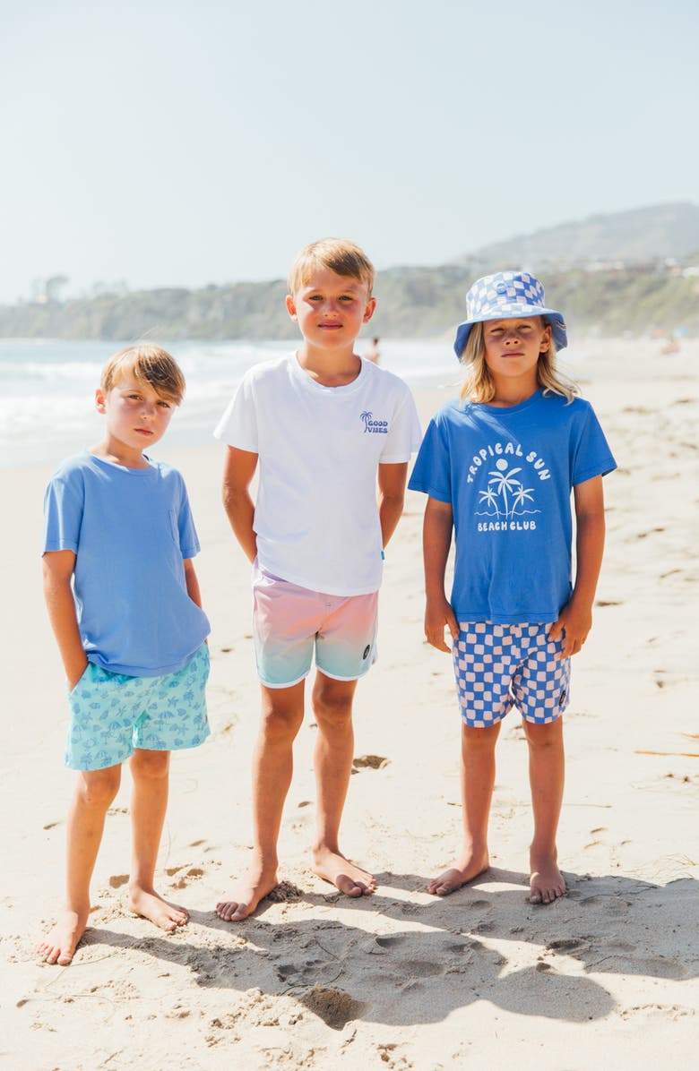 Feather 4 Arrow Kids' Classic Checkerboard Board Shorts, Alternate, color, 