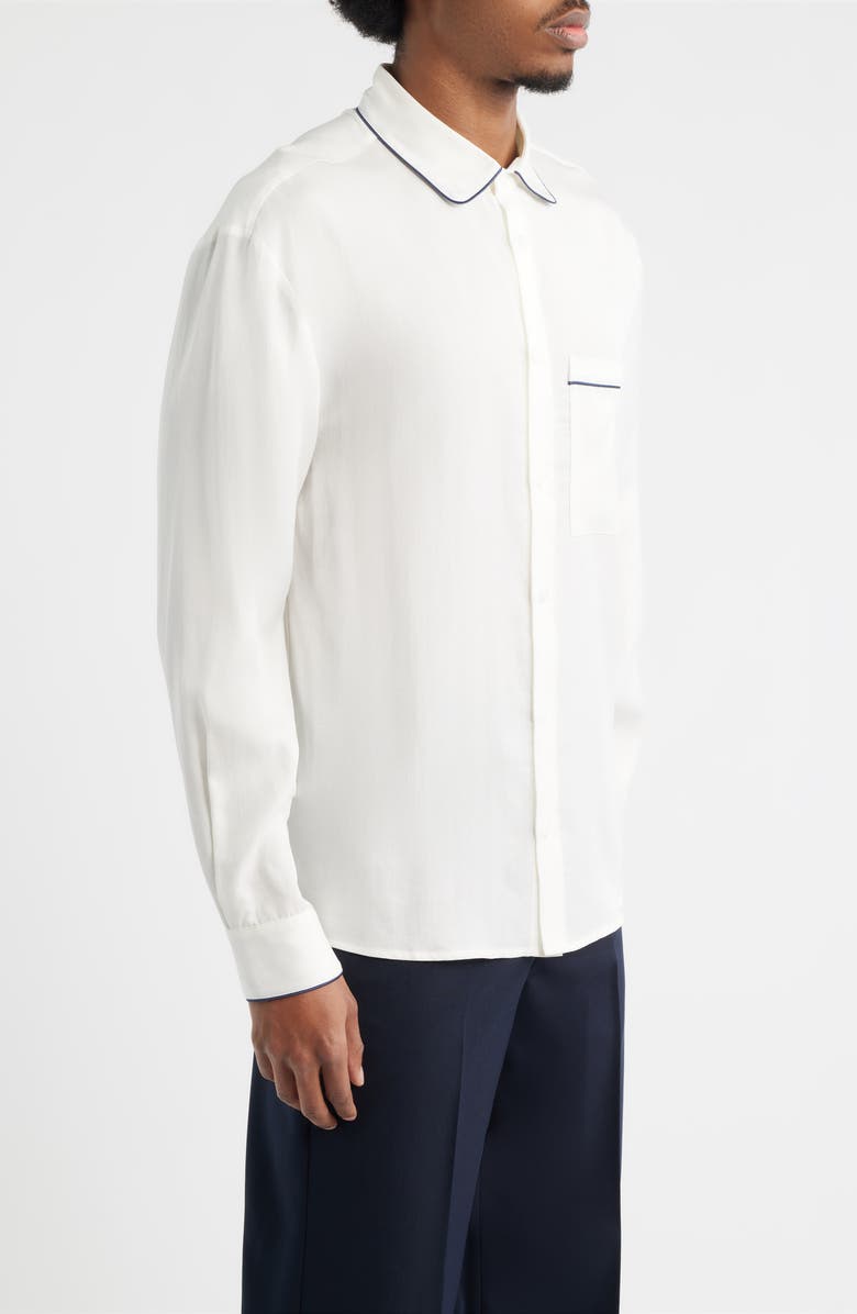 KROST Jordan Regular Fit Piping Button-Up Shirt, Alternate, color, White
