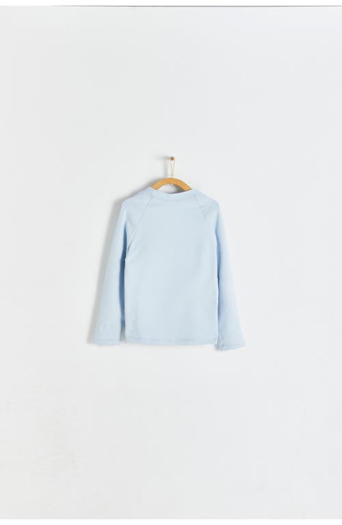 Babycottons Beach Long Sleeve Rashguard In Light Blue