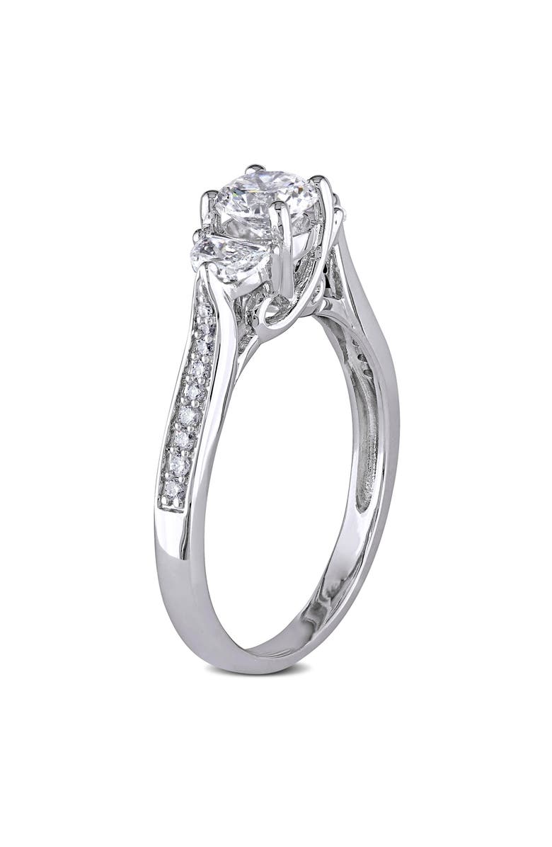 Julianna B. 1 CTW Diamond 3-Stone Engagement Ring 14k, Alternate, color, 14K White Gold