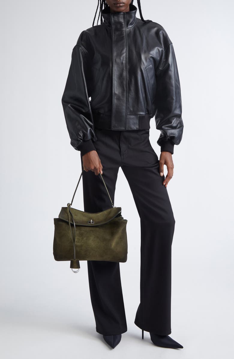 Oversize Lambskin Leather Jacket