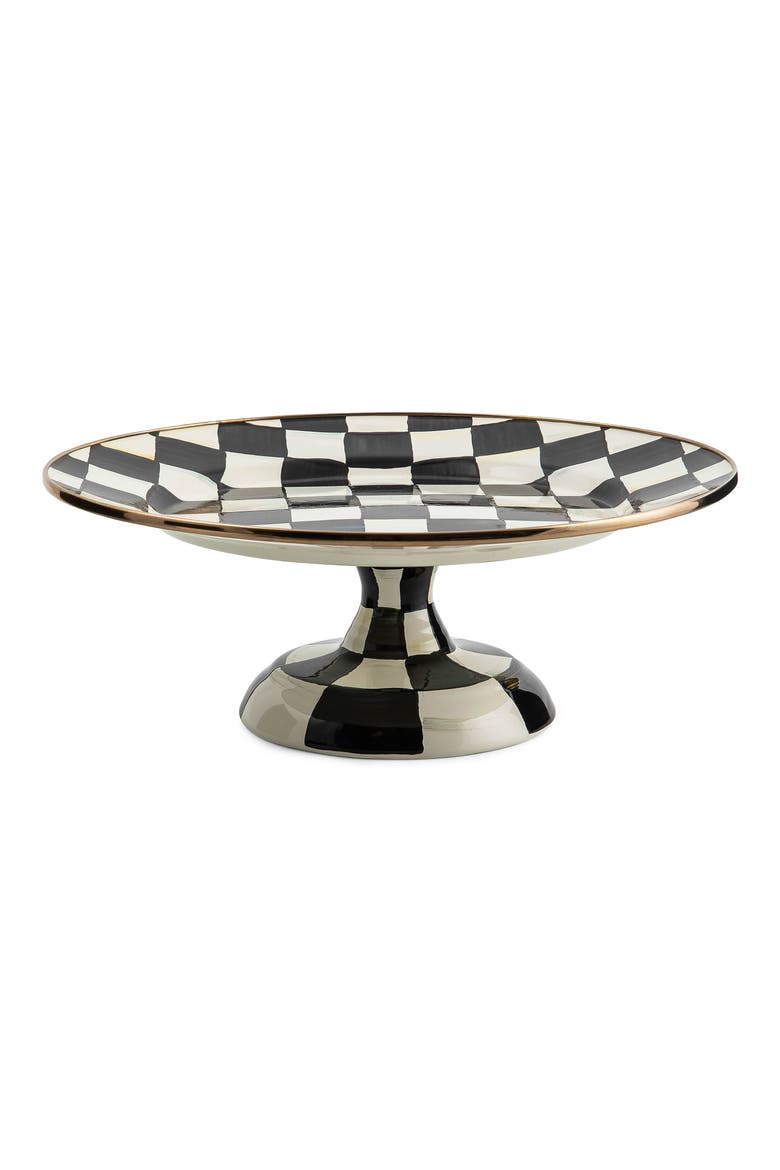 Courtly Check Small Pedestal Platter, Main, color, COURTLY