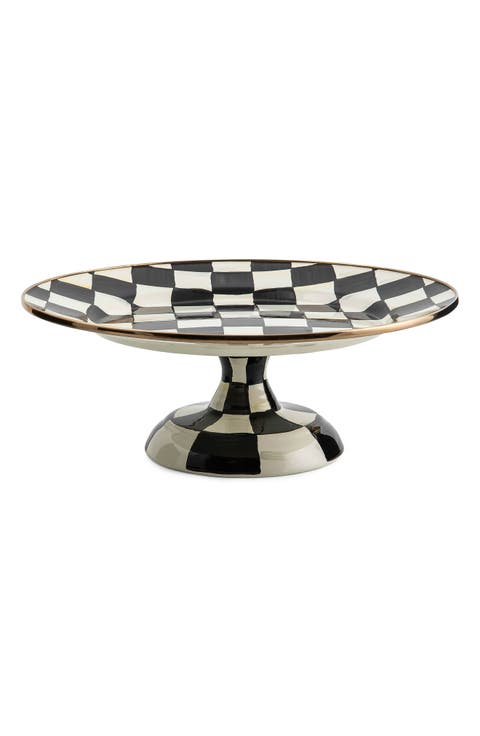 Courtly Check Small Pedestal Platter