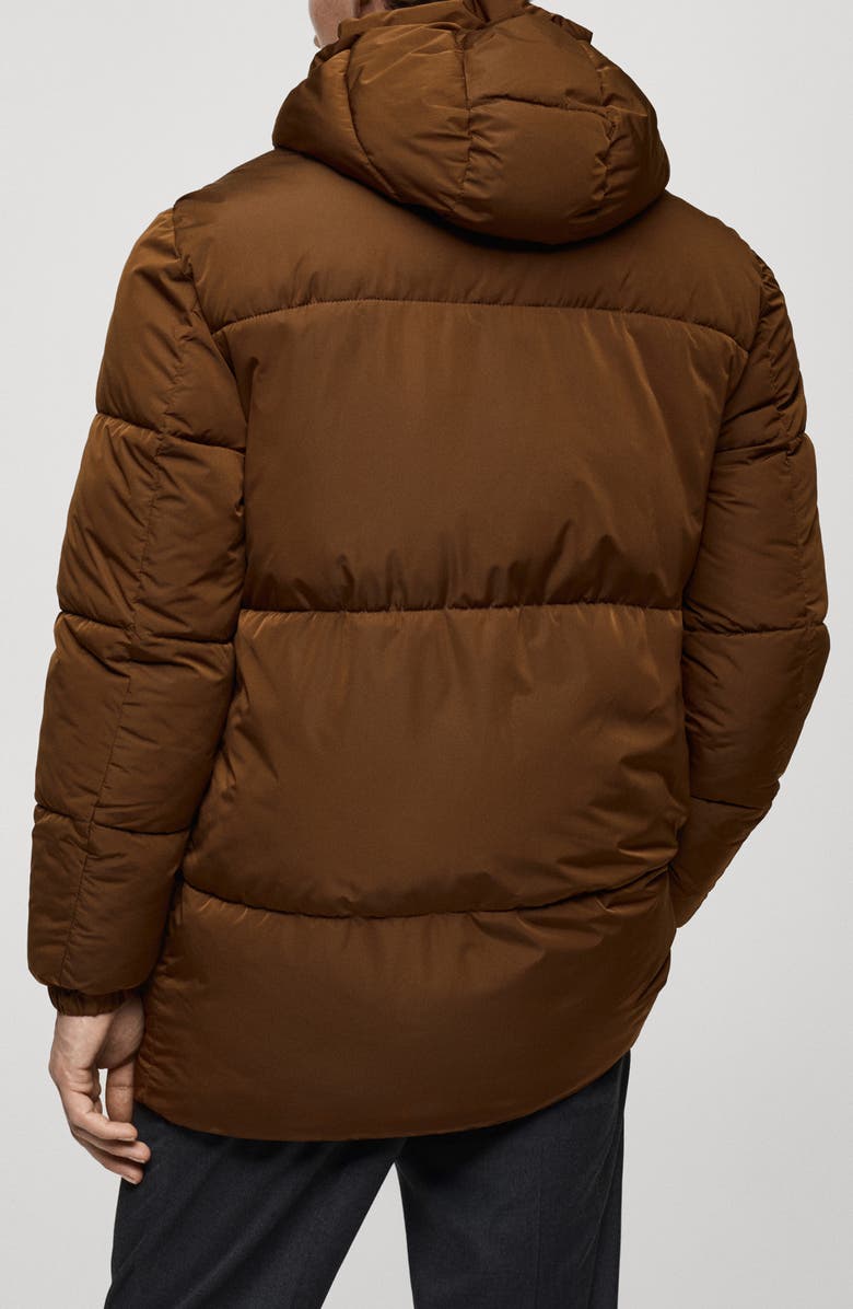 MANGO Quilted Water Repellent Hooded Jacket, Alternate, color,