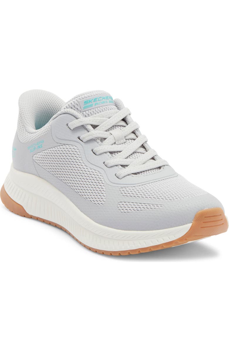 SKECHERS Slip-ins<sup>®</sup> BOBS<sup>®</sup> Sport<sup>™</sup> Squad 4 - Staple Look, Main, color, Light Grey