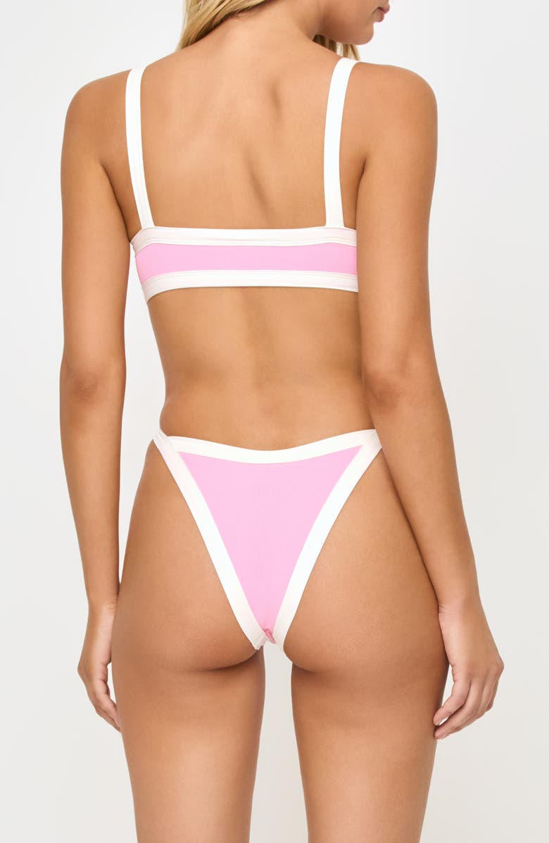 LSPACE Mackenzie Bitsy Bikini Bottoms, Alternate, color, Pinksugar/ Cream