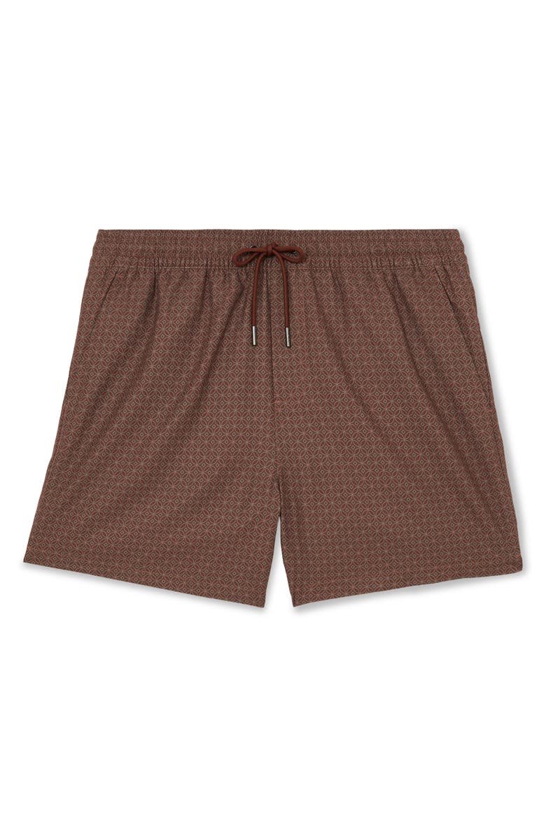 Reiss Oreint Swim Trunks, Alternate, color, Dark Brown