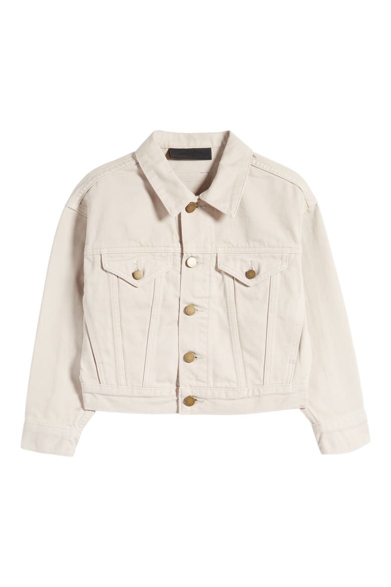 Kids' Cotton Denim Jacket, Main, color, SILVER CLOUD