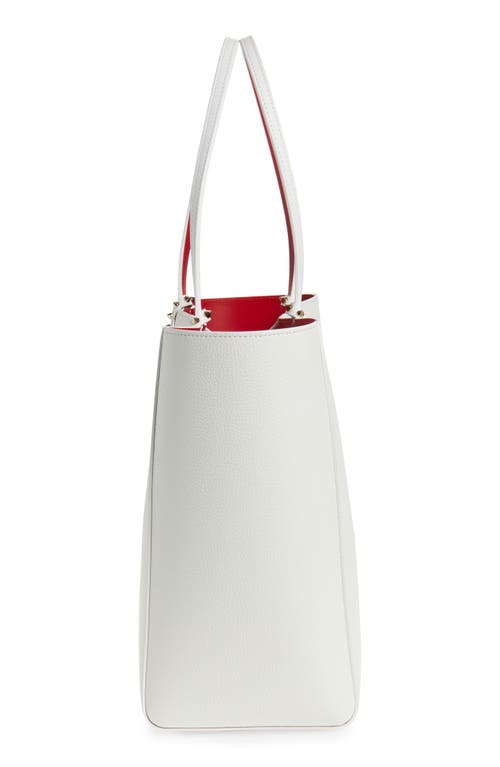 Christian Louboutin Large Cabata Soft Leather Tote Bag In Bianco/gold