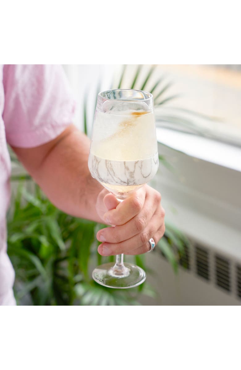 HOST Stemmed Wine FREEZE Cooling Cup Set of 2, Alternate, color, Marble