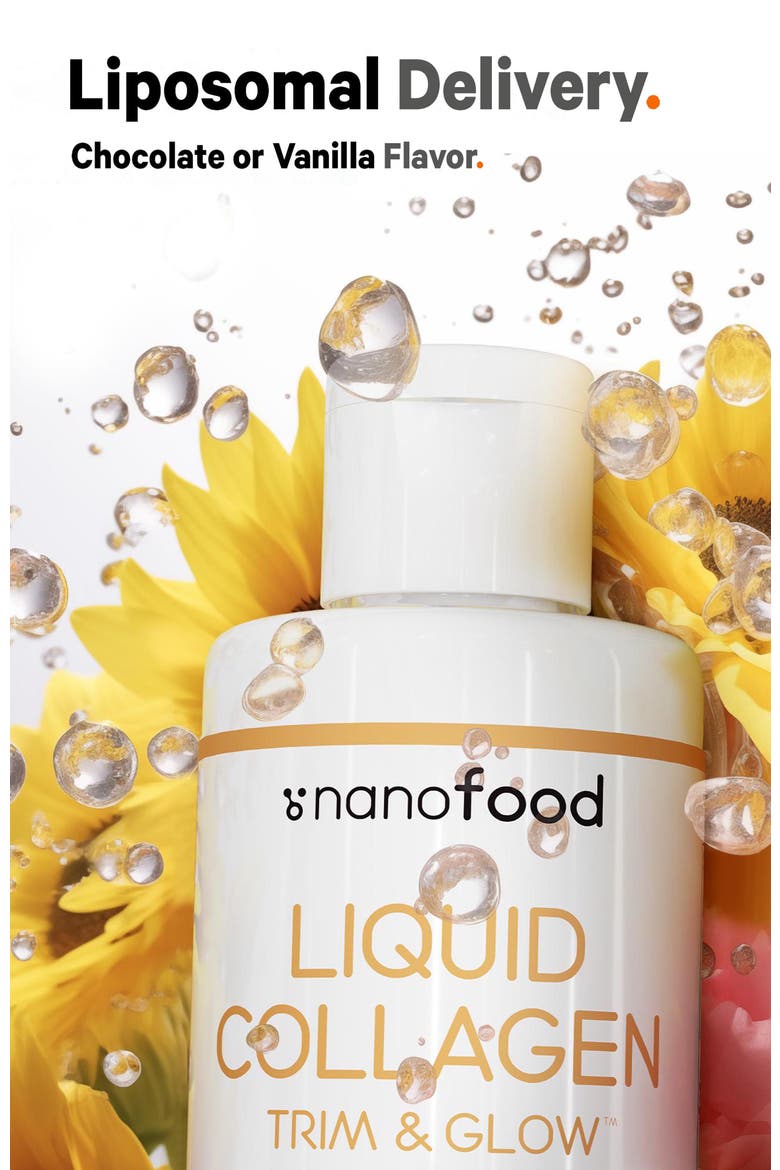 Liquid Collagen Trim & Glow Supplement Vanilla, Alternate, color, White
