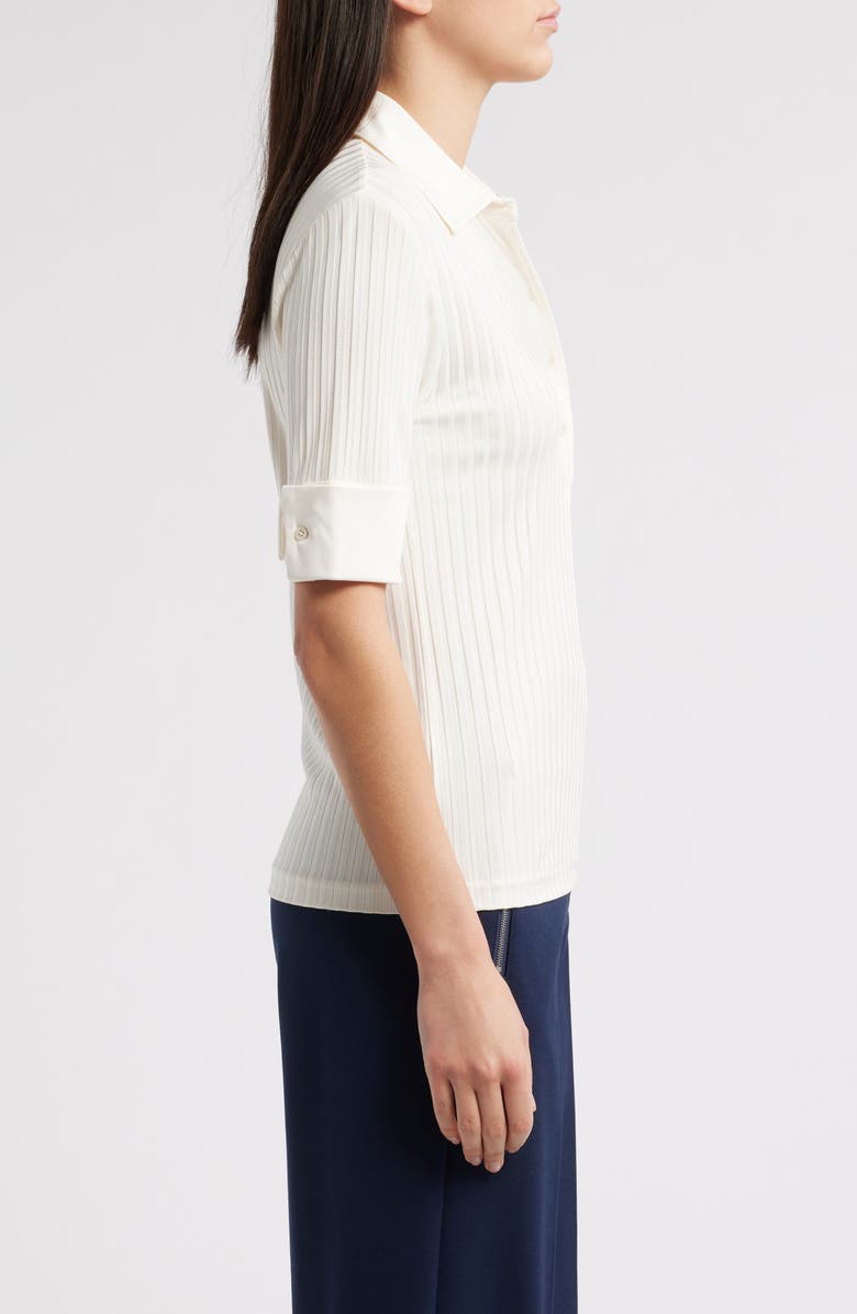 BOSS Ellera Rib Polo, Alternate, color, Open Wht