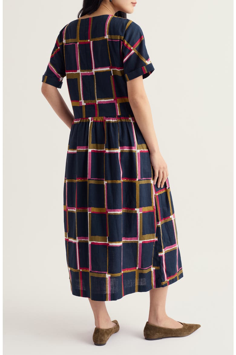 Brouse Windowpane Plaid Dress, Alternate, color, WINDOW PANES MARITIME ROSA