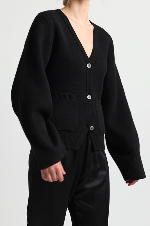 Almina Concept V Neck Cardigan In Black