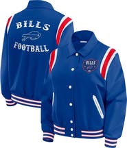 WEAR by Erin Andrews Women's WEAR by Erin Andrews Royal Buffalo Bills Varsity Lightweight Full-Snap Jacket