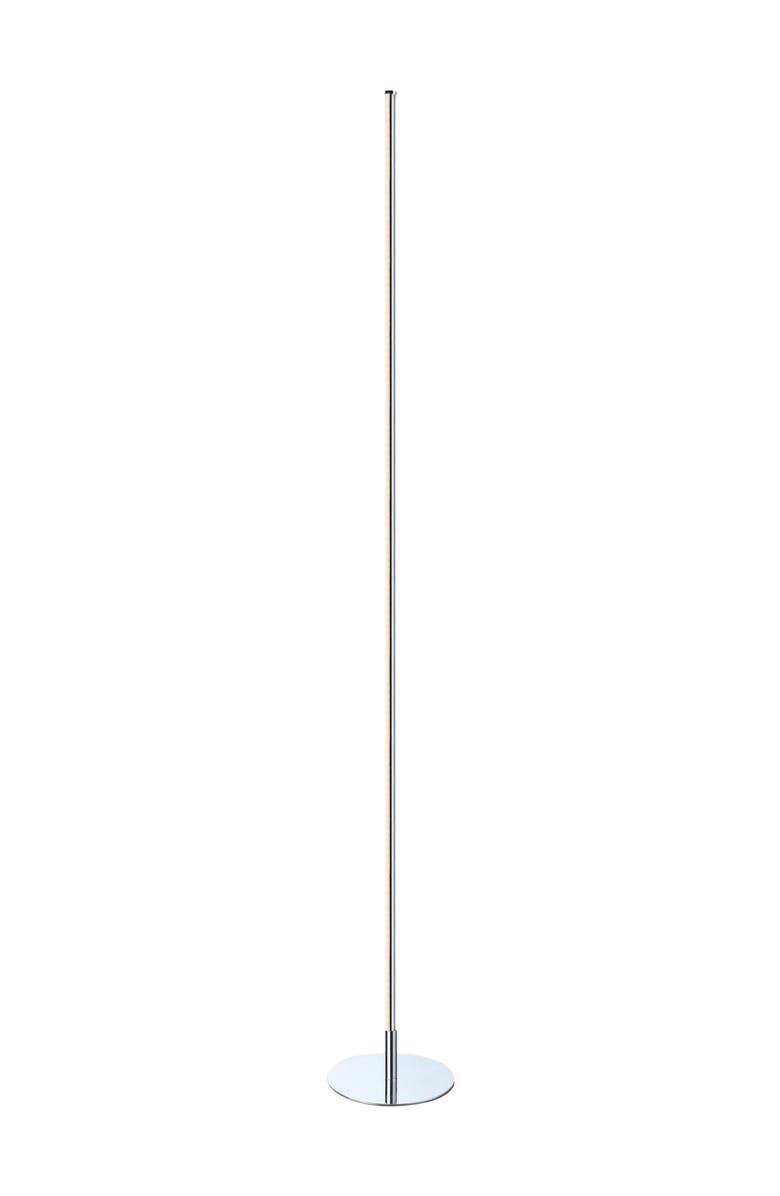 JONATHAN Y Iris 59.5" LED Integrated Floor Lamp, Main, color, Chrome