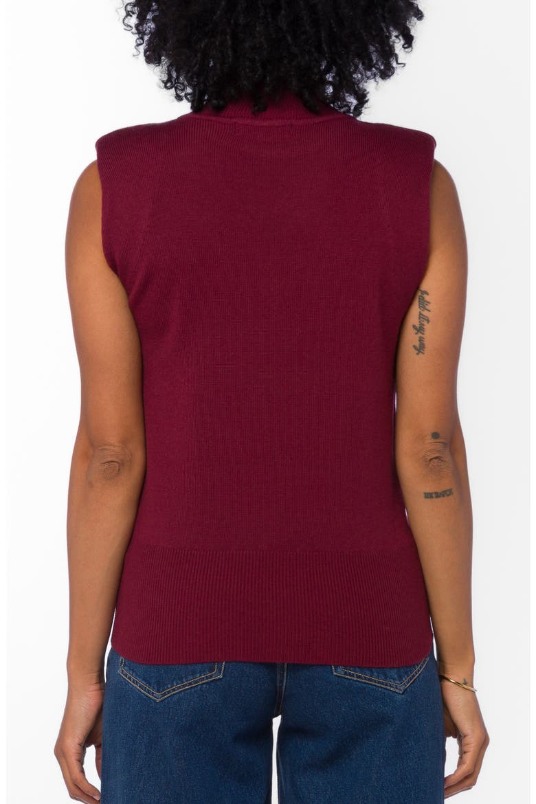 Camari Mock Neck Sleeveless Sweater, Alternate, color, BORDEAUX