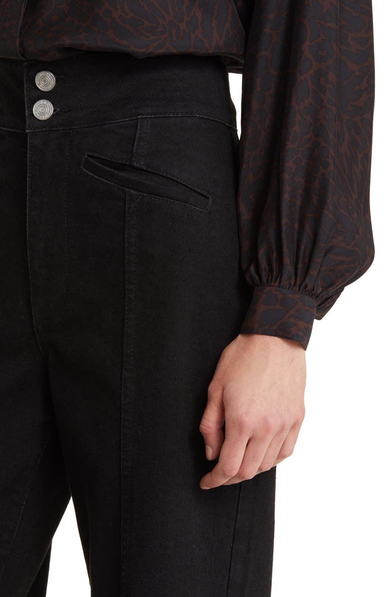 FRAME Tailored High Waist Wide Leg Jeans Film Noir), Alternate, color, 