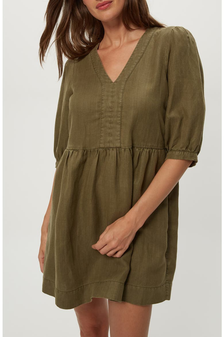Brielle Linen Blend Minidress, Alternate, color, CAPER