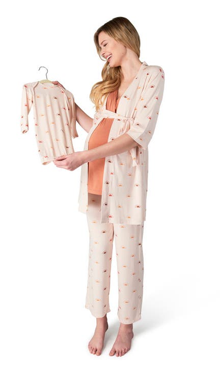 Analise During & After 5-Piece Maternity/Nursing Sleep Set for Mom & Baby