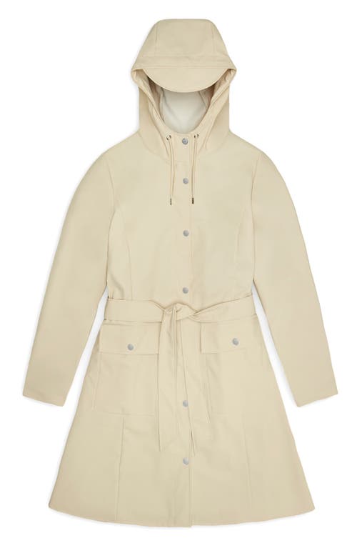 Rains Curve Hooded Belted Waterproof Jacket