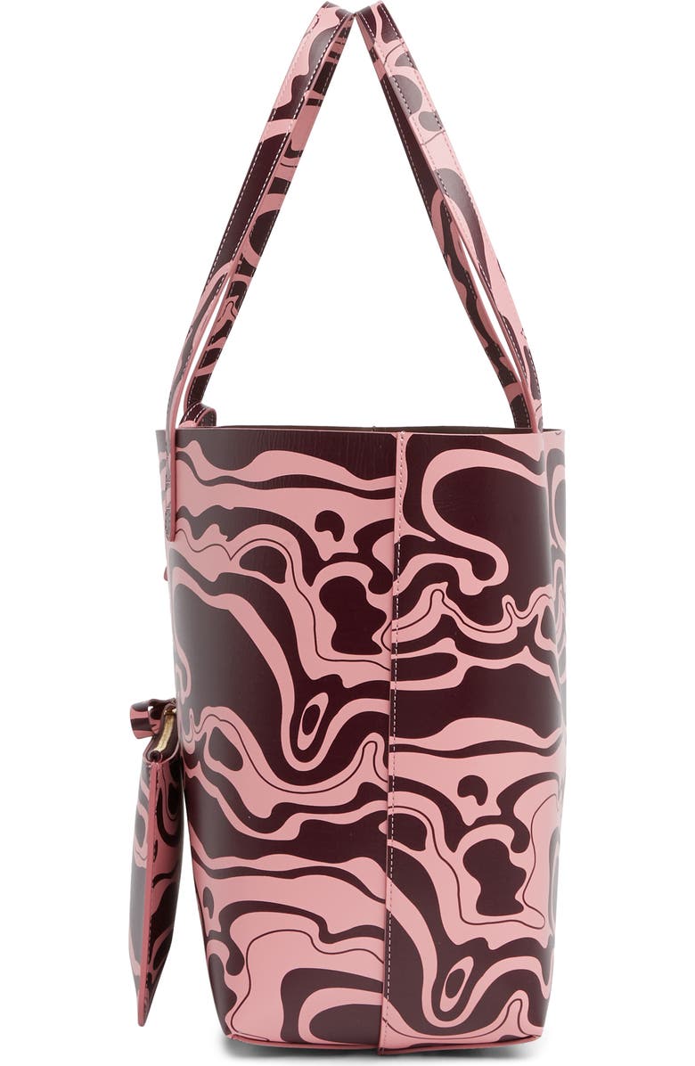 Mansur Gavriel Large Leather Tote, Alternate, color, Flamingo/ Plum