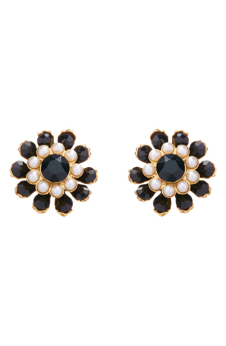 Oscar de la Renta Florianne Button Earrings, Alternate, color,