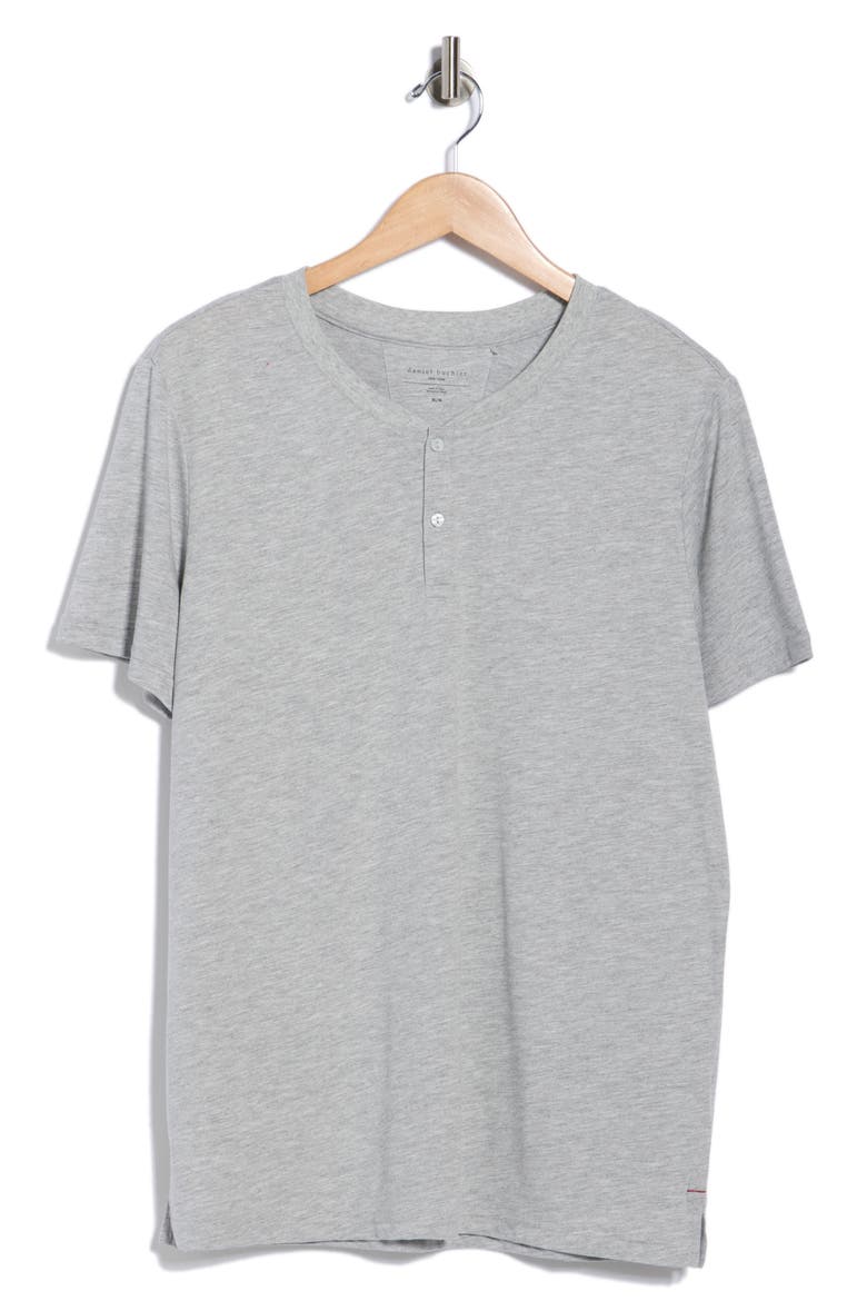 Lightweight Short Sleeve Sleep Henley, Alternate, color, GREY HEATHER