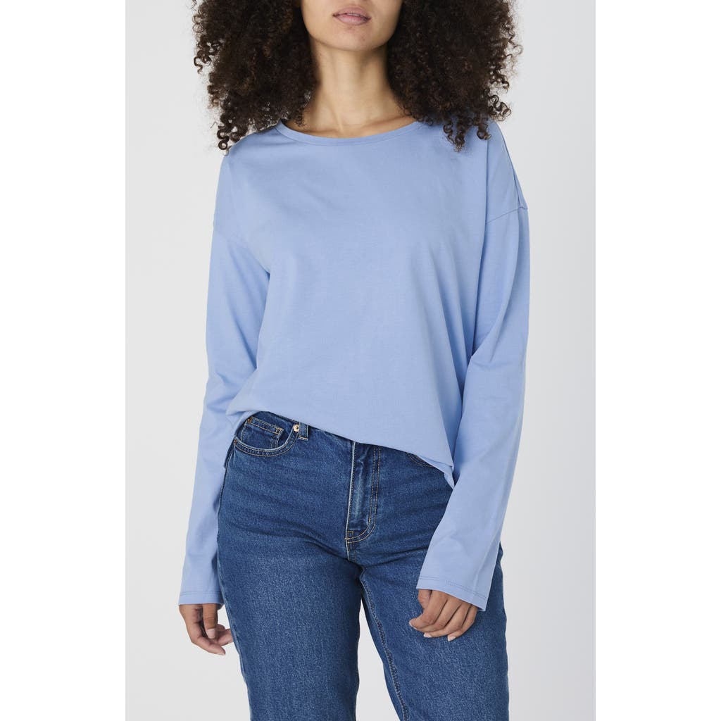 French Connection Long Sleeve T-shirt In Dusted Blue