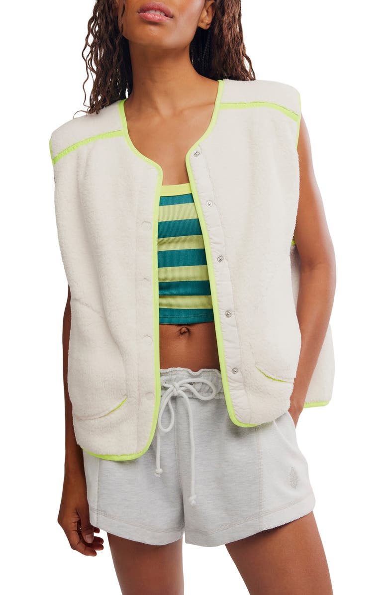 Free People FP Movement Mountain High Water Resistant Vest, Main, color, Ivory