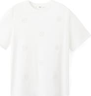 MANGO Floral Embroidered Cotton Tee