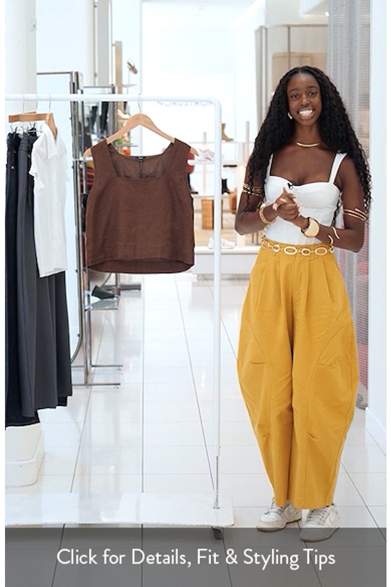 Akira Square Neck Linen Top video