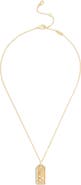 COACH Textured Hangtag Pendant Necklace