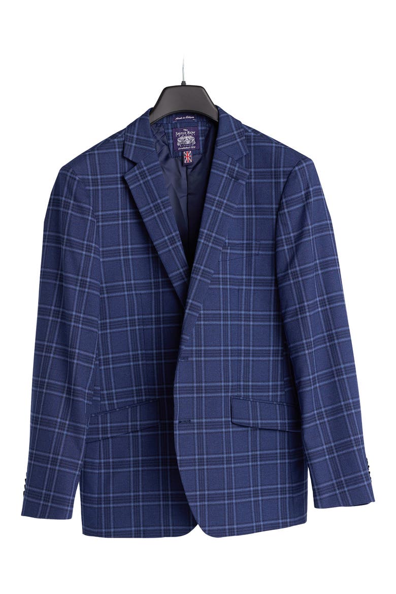 Navy Windowpane Plaid Sport Coat, Alternate, color, NAVY