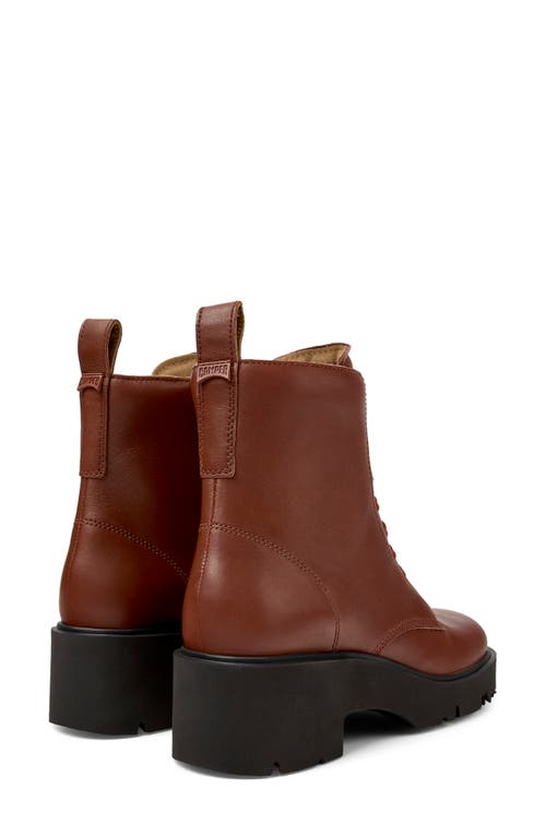 Camper 54mm Milah Lace-up Platform Boots In Red