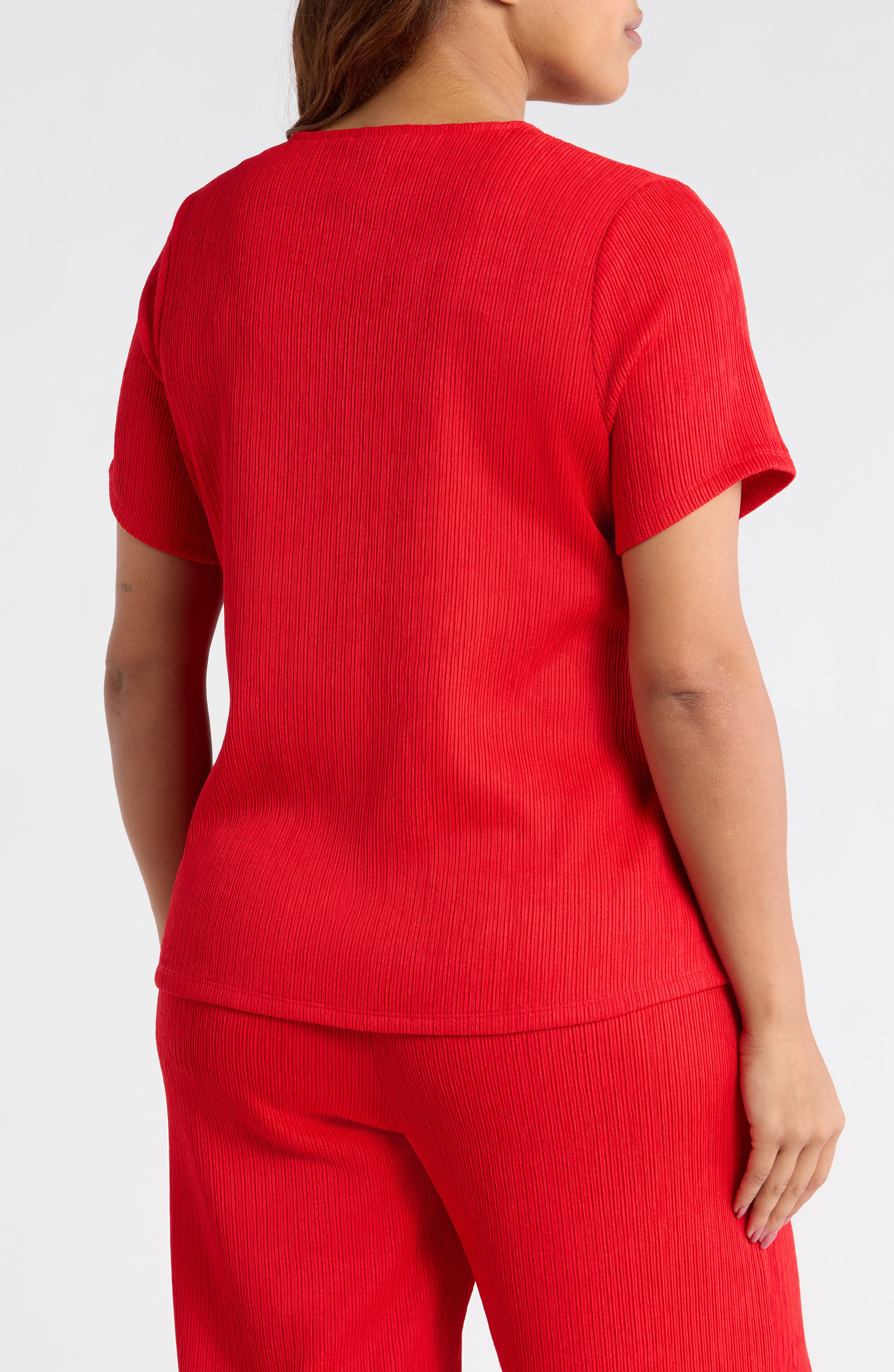 Short Sleeve Knit Button-Up Shirt - image 2
